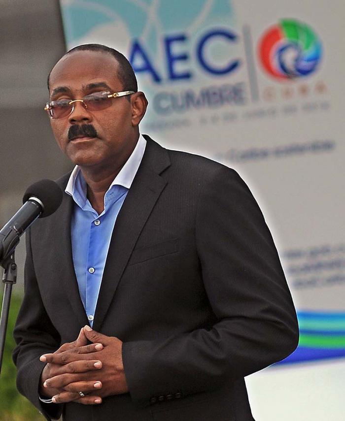 Prime Minister Gaston Browne, from Antigua and Barbuda, called on the United States to lift its 