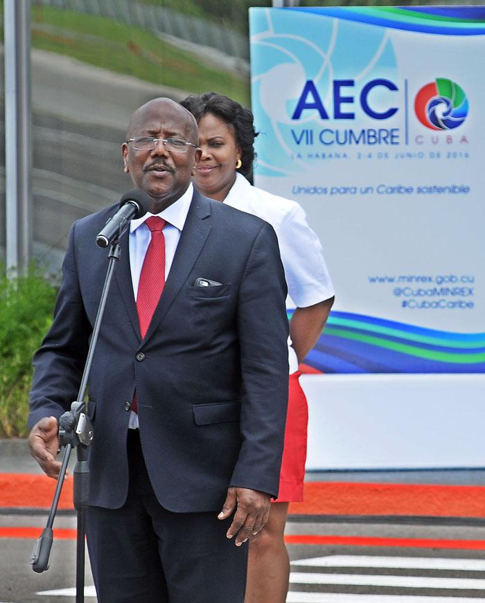 “I am very happy to be here. Greetings to the Cuban people,