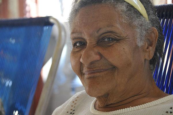 The happy face of a member of the Sol de Otoño Older Adult Community Center.