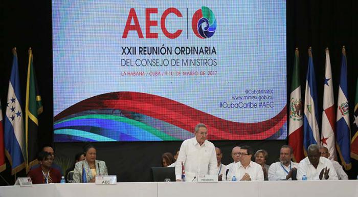 Raúl presides 22nd ACS-AEC Ministerial Council Meeting